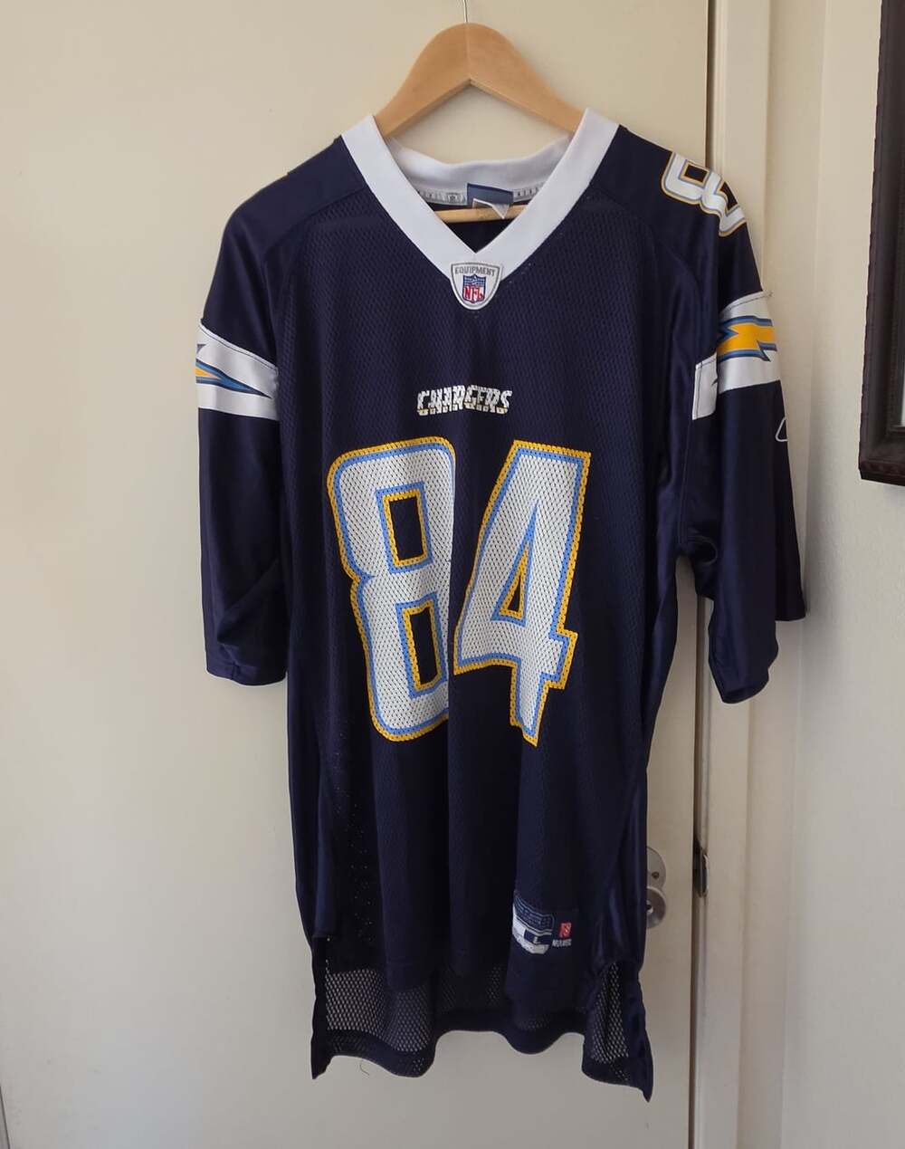 Reebok San Diego Chargers Craig Davis Jersey Size L Navy NFL